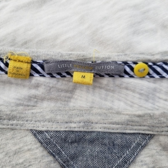Anthro Little Yellow Button Long Sleeve Top M - Picture 4 of 6